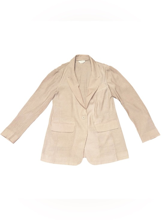 CLUB MONACO Lightweight Blazer Cream Viscose Nylon Blend Pockets Sz Medium EUC - Picture 2 of 10